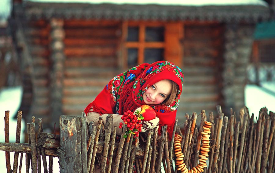 Sexy girl Women in Slavic costumes in Kota Baru