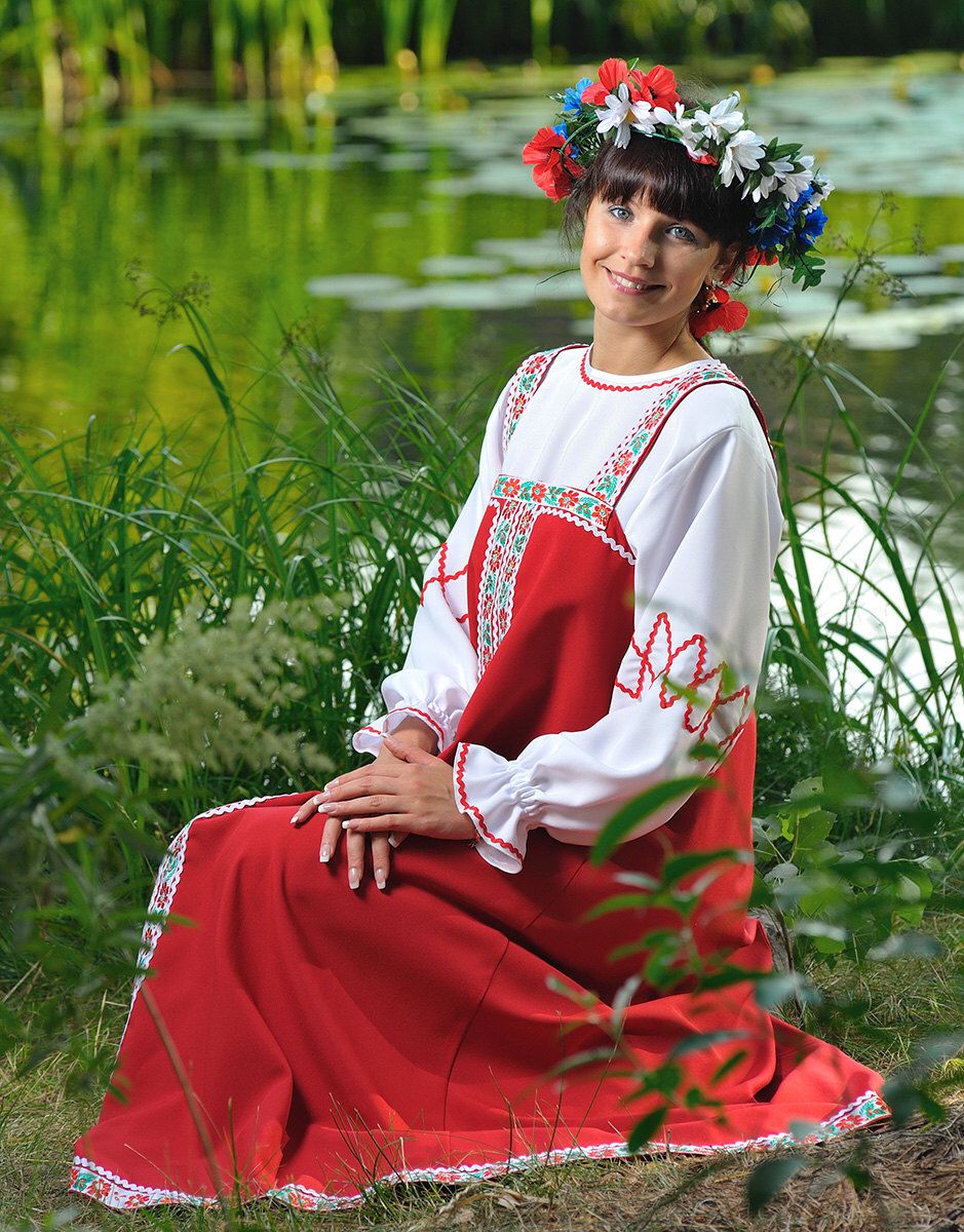 Beautiful girl Girls in Slavic costumes in Kota Baru